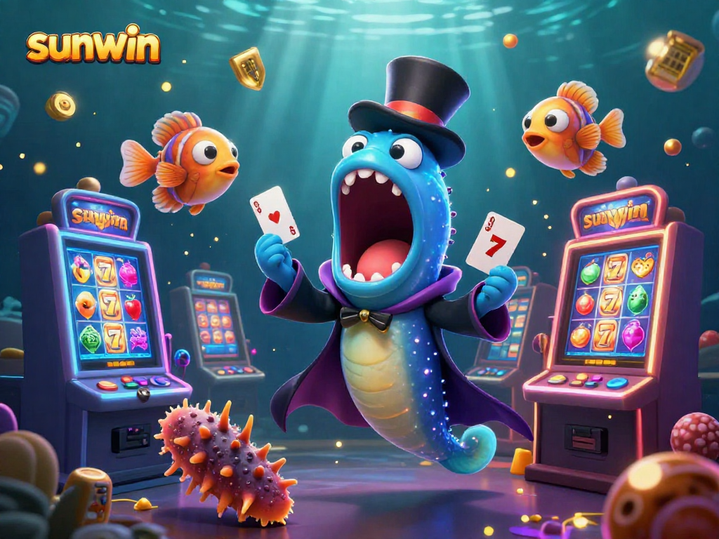 Engage with sunwin's vibrant casino world featuring magical sea creatures performing thrilling card tricks.