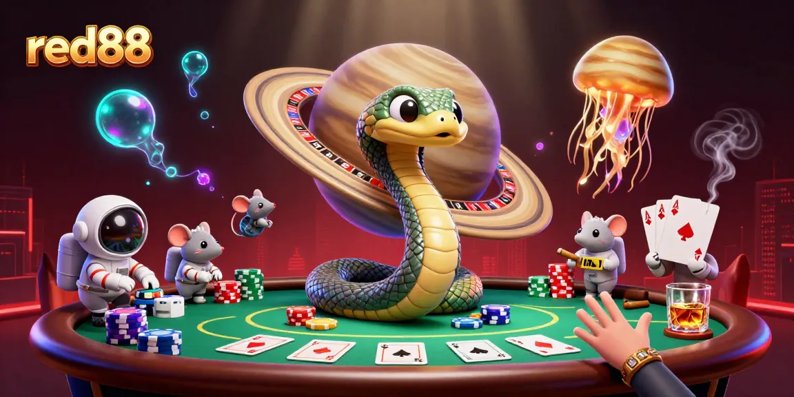 Experience high-stakes gaming with red88 as adorable astronaut mice bet on a cosmic roulette wheel.