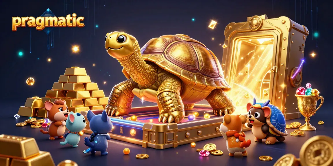 Slot pragmatic yang penuh warna dengan karakter pencari harta dan elemen permainan kasino.