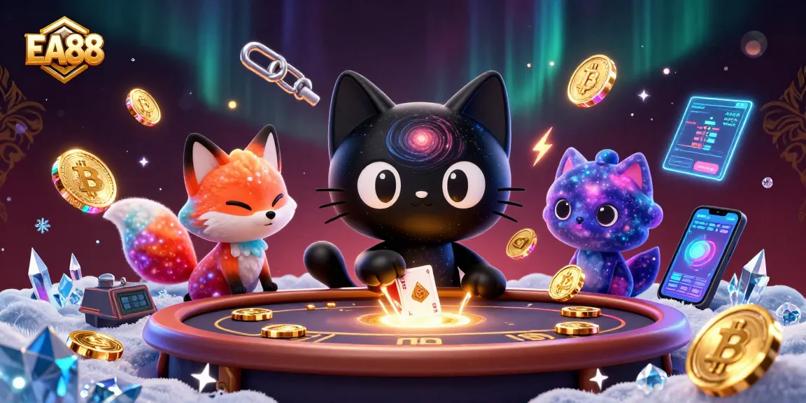 Experience the cosmic allure of EA88 with dynamic elements showcasing vibrant casino action.