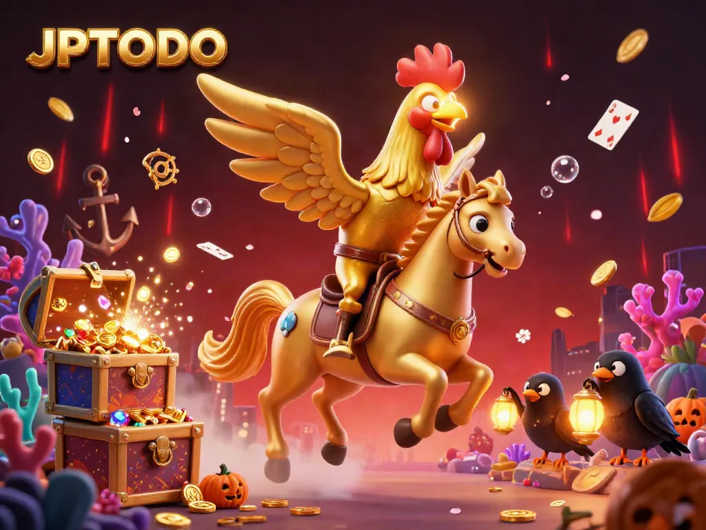 Experience thrilling gameplay with JPTOTO in this vibrant casino illustration, showcasing energetic characters and rich game elements.