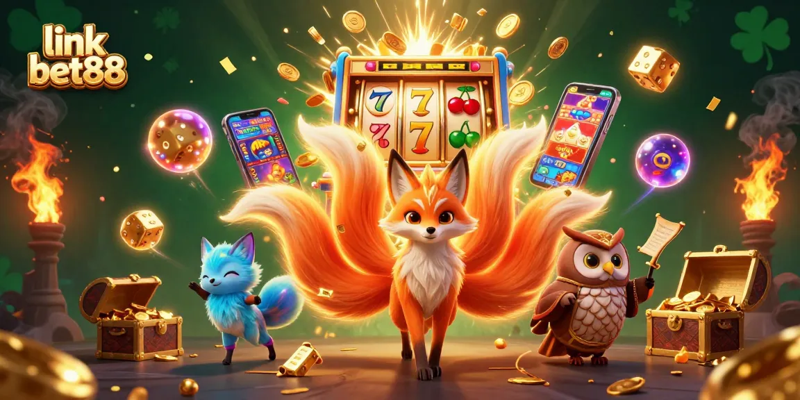 Spin the reels and unveil treasures with link bet88 in this vibrant casino adventure illustration.