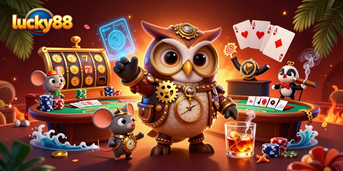 Experience the excitement of lucky88 slots with a vibrant casino scene filled with dynamic elements.