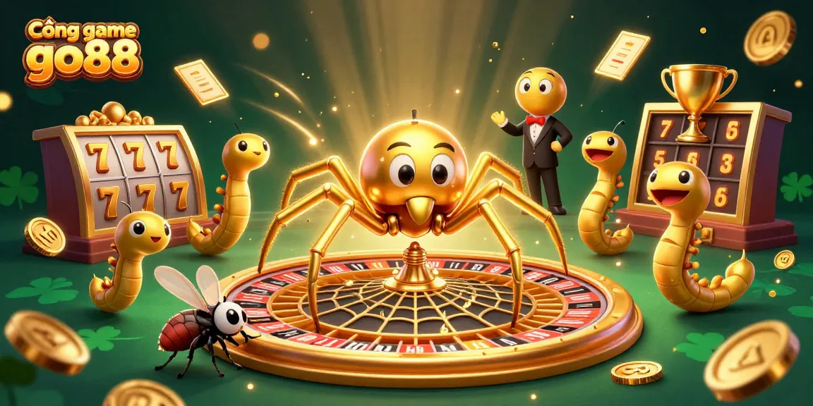 Experience top features of Cổng game go88 with an engaging 3D casino illustration.