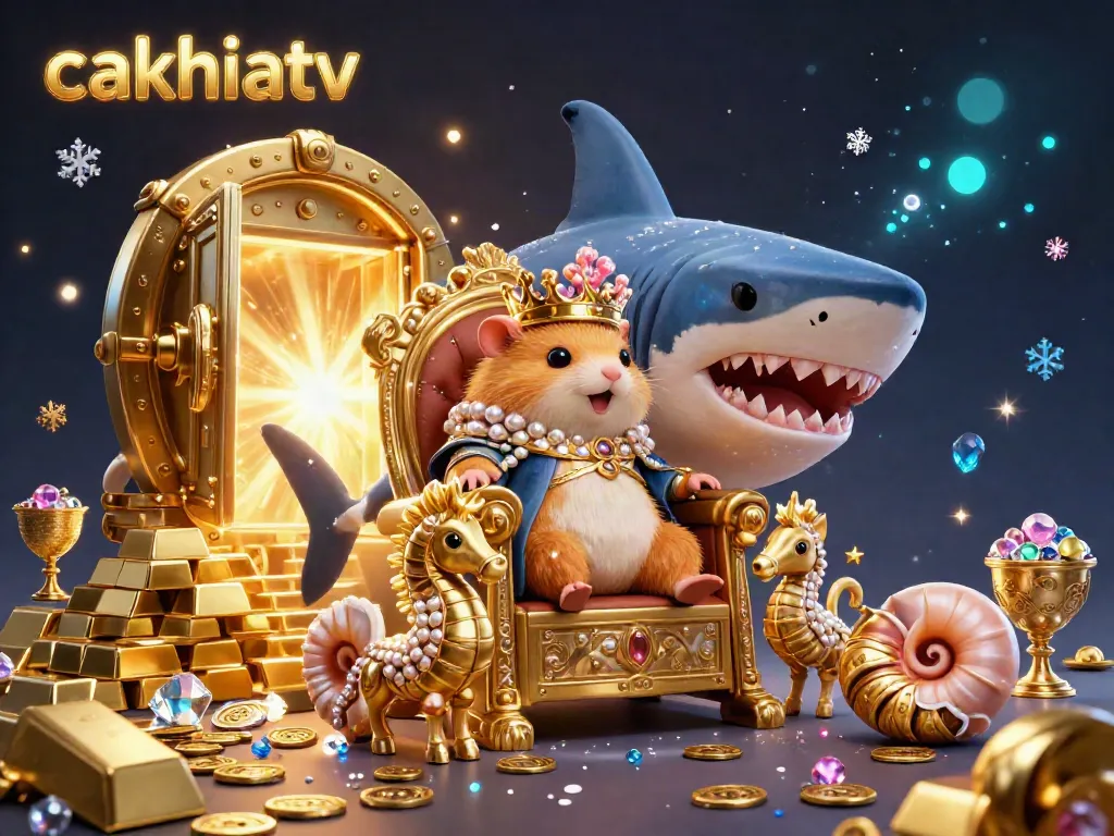 Experience cakhiatv's thrilling gambling adventure with a golden hamster king and treasure galore.