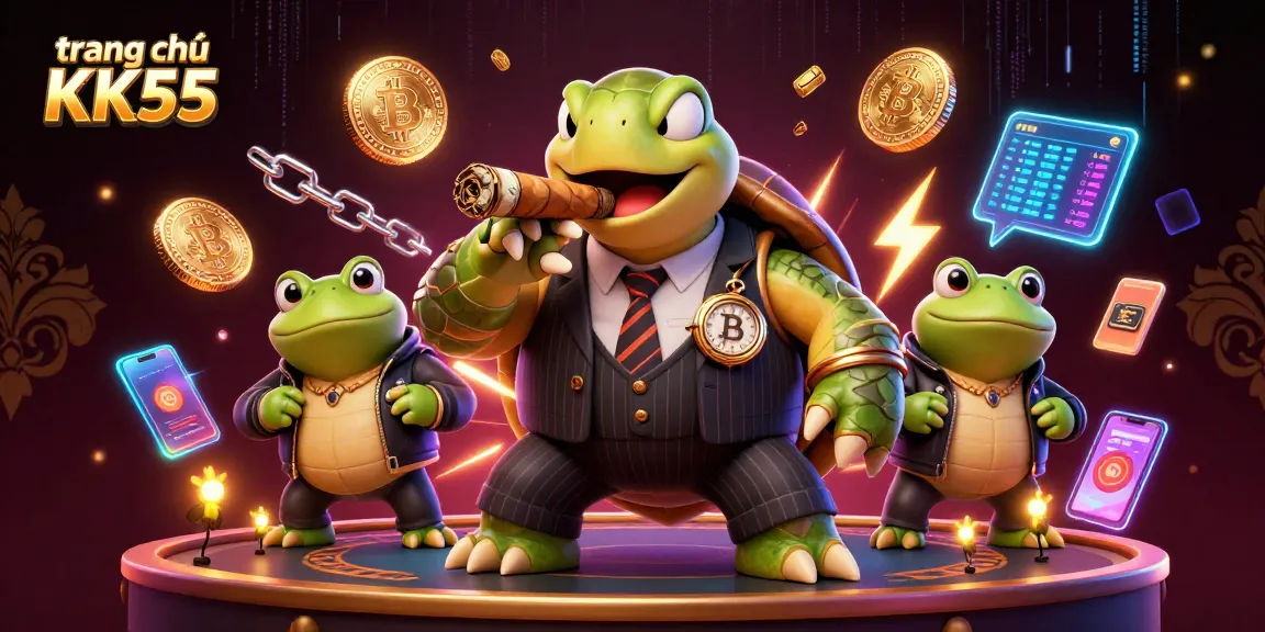 Experience thrilling gameplay at trang chủ KK55 with cartoonish turtle mobster and charming bullfrogs.