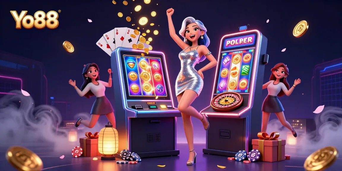 Spin and win at Yo88 with 3D casino excitement, jackpots, and vibrant game elements.