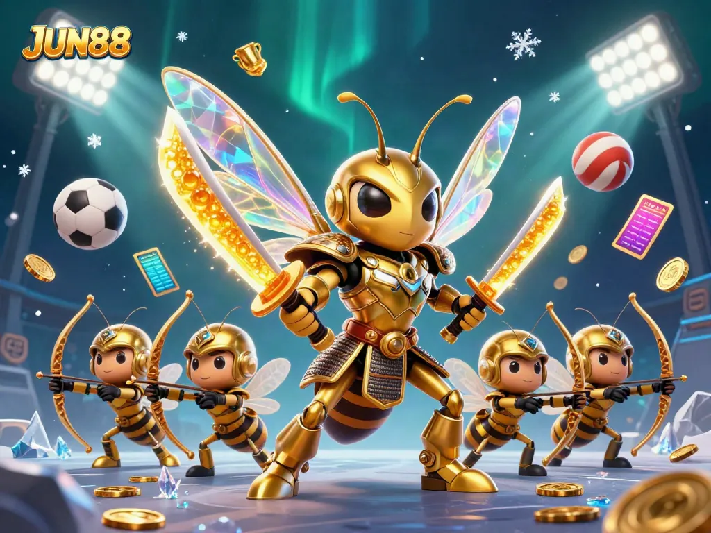 Experience thrilling gameplay at JUN88 with lively gambling characters in a vibrant casino atmosphere.