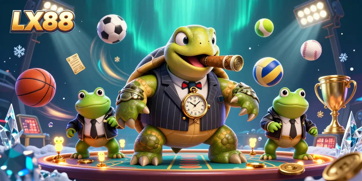 Experience thrilling gaming at LX88 with unique characters and vibrant elements in a casino scene.