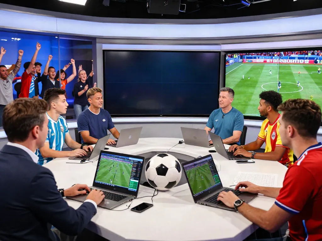 Gavangtv sports commentary studio with live matches and engaging analysts.