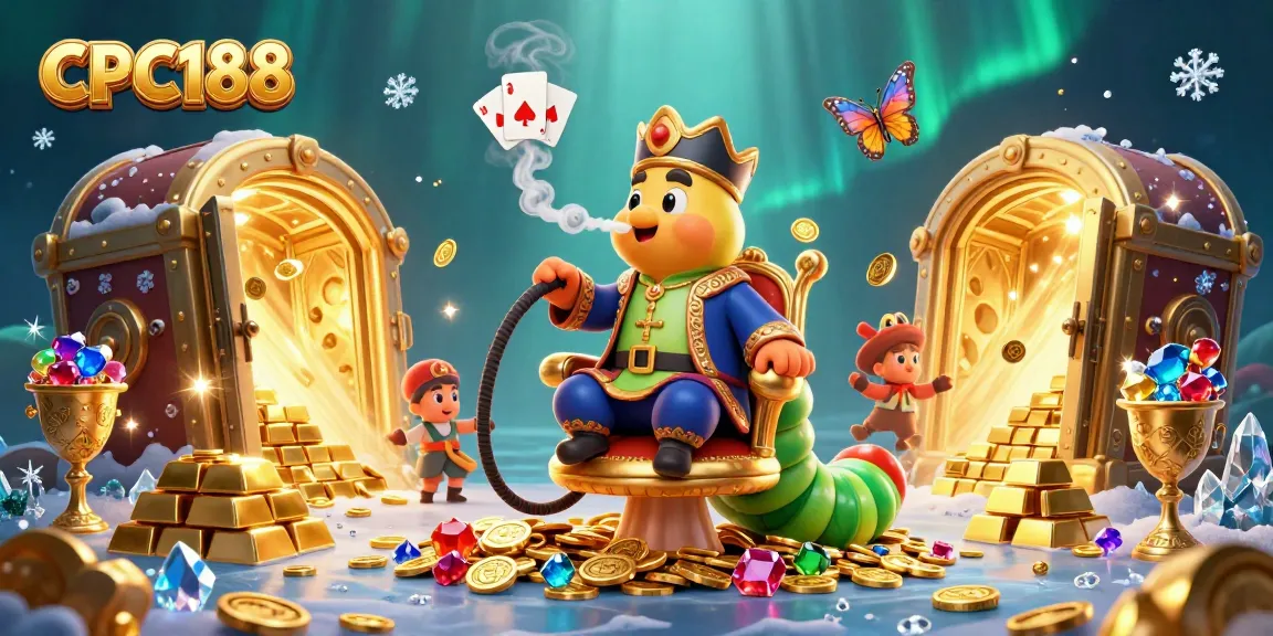 CPC188 presents a dynamic online gambling scene with vibrant characters and casino elements.