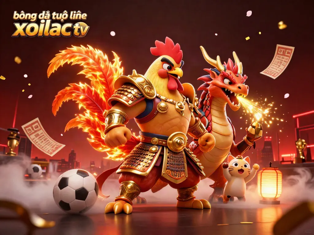 Watch the lively scene of bóng đá trực tuyến xoilac tv featuring fierce characters in an engaging sports betting atmosphere.