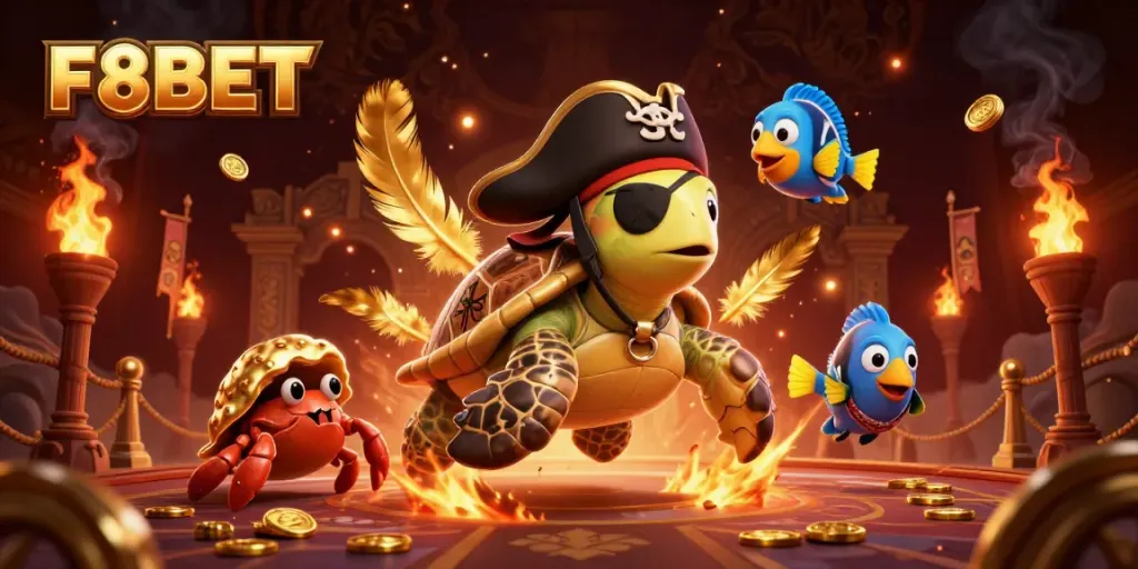 Experience the thrill of gaming at F8BET with unique characters and colorful gambling elements.