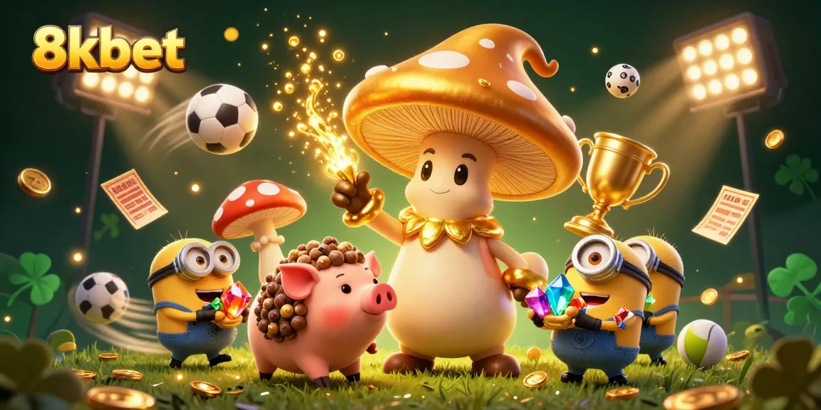 Experience excitement with 8xbet’s dynamic casino elements, featuring sports balls and magical treasures.