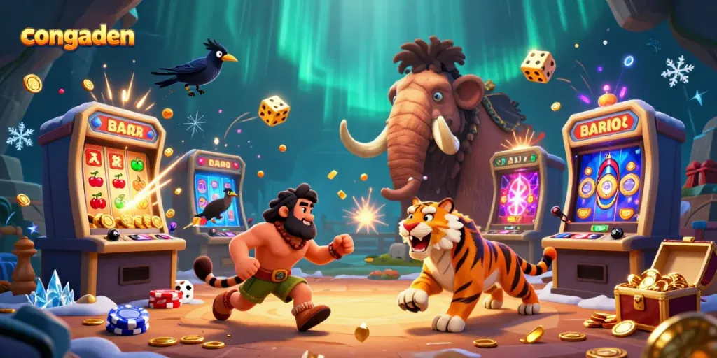 Cockfighting scene with congaden theme showcasing vibrant characters and immersive casino elements.