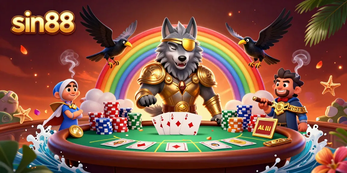 Experience vibrant gameplay in sin88 with a dynamic poker scene featuring Norse mythology characters.