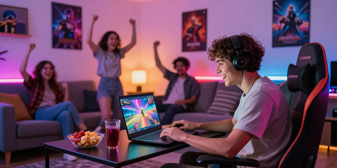 Pengalaman bermain slot online megawin88 dengan teman-teman di ruang tamu yang modern.