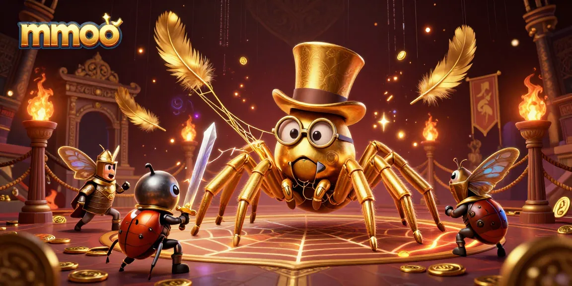 Engage with the thrilling mmoo experience through a vibrant online casino scene featuring dynamic characters and game elements.