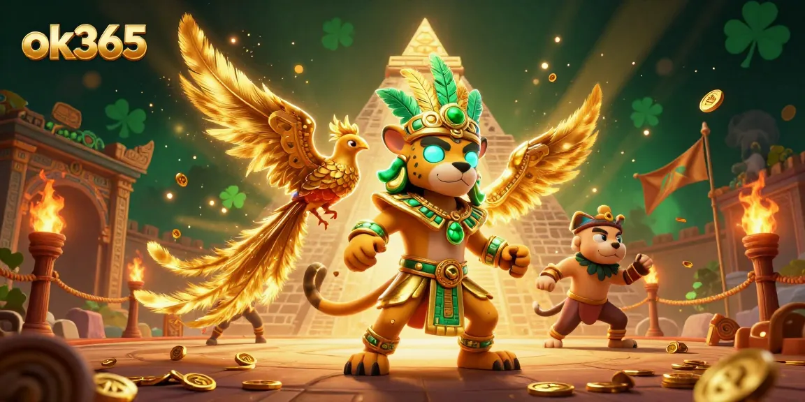 Bet on thrilling casino action at ok365 with an immersive 3D illustration featuring energetic characters and casino elements.
