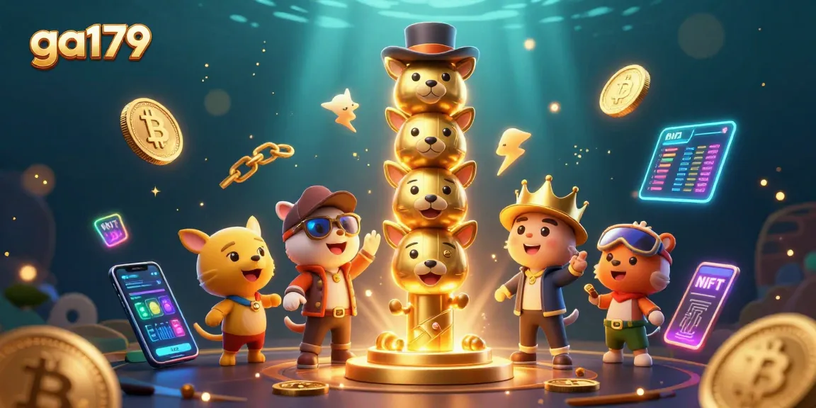 Engage with exciting ga179 betting experiences through vibrant 3D casino illustration featuring animal totem poles.