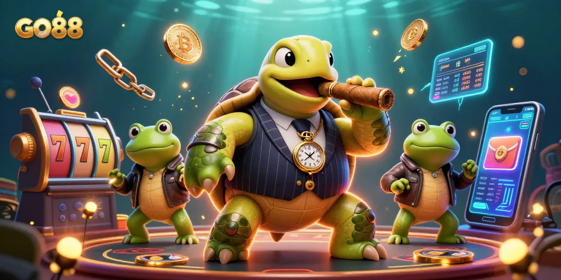 Enhance your gaming with GO88's vibrant 3D casino scene featuring unique characters and dynamic game elements.