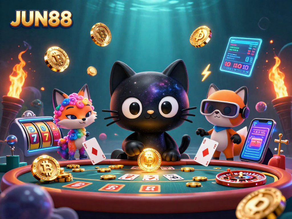 Experience thrilling gameplay and winning strategies at JUN88's cosmic casino.