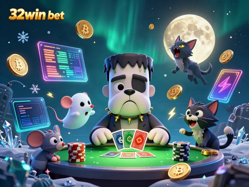 Experience thrilling gameplay with 32win bet in a vibrant 3D casino scene.