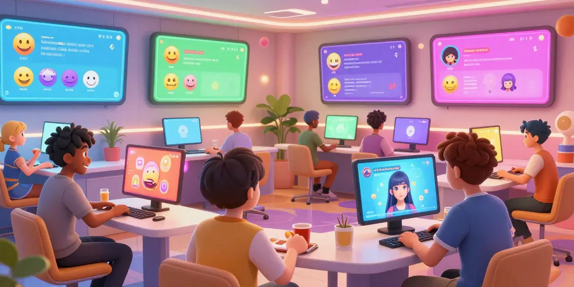 Engaging ai chat hentai animated characters in a vibrant digital lounge.