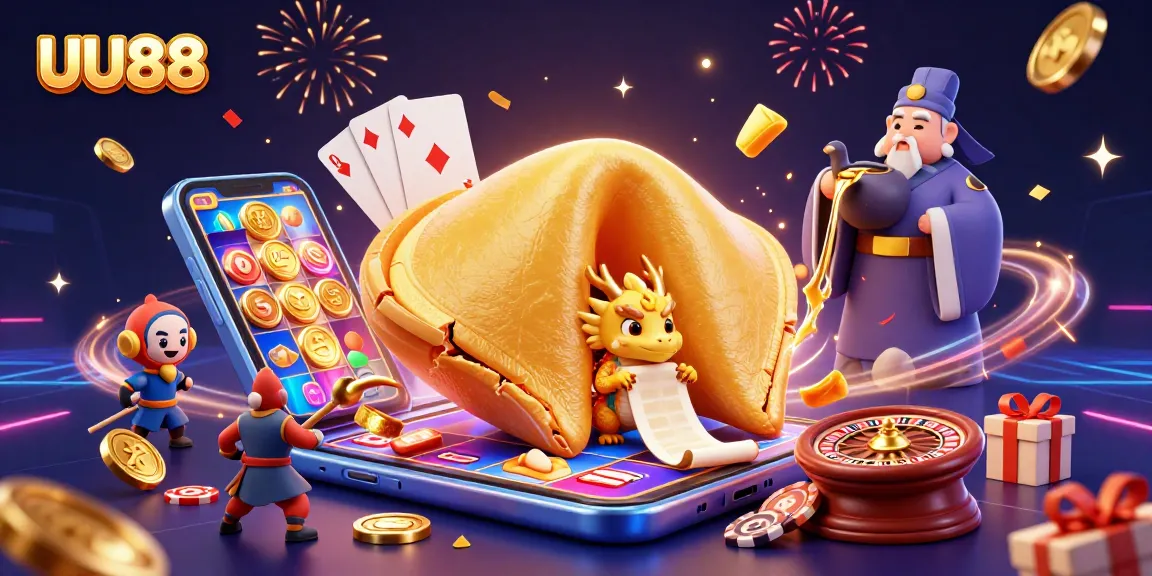Engage in thrilling gameplay activities at UU88, featuring dynamic slot games and vibrant casino elements.