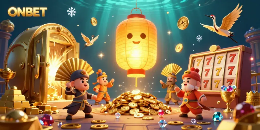 Join the fun at ONBET with enchanting characters and sparkling casino treasures.