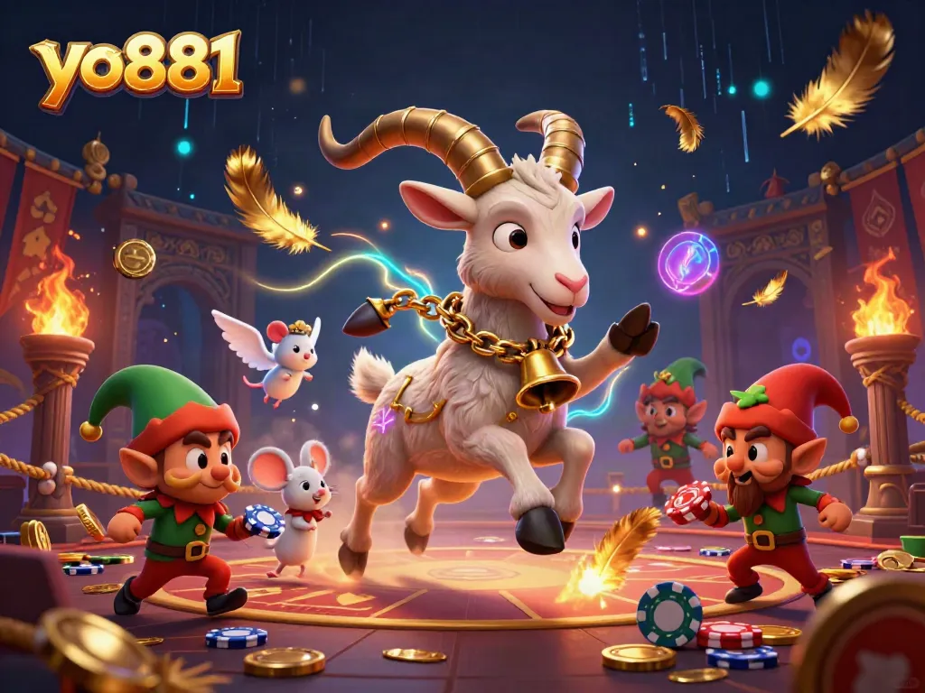 Experience thrilling games at yo881 with a spooky Krampus goat, angel mouse, and greedy gremlins in an action-packed casino.