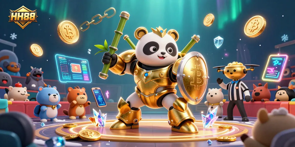 Join the excitement at HH88 casino with a golden mech panda battling for jackpot treasures!