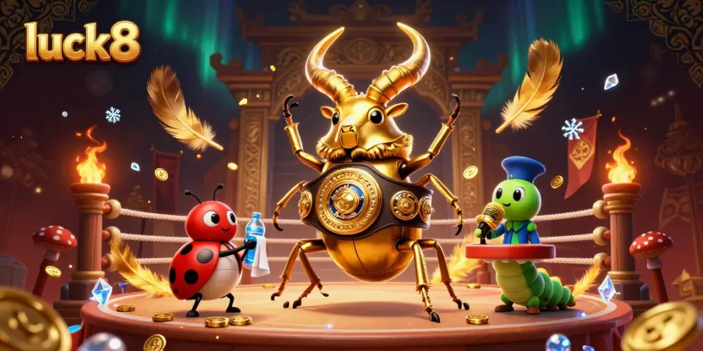 Engage with luck8's thrilling casino action featuring vibrant characters and dynamic game elements.