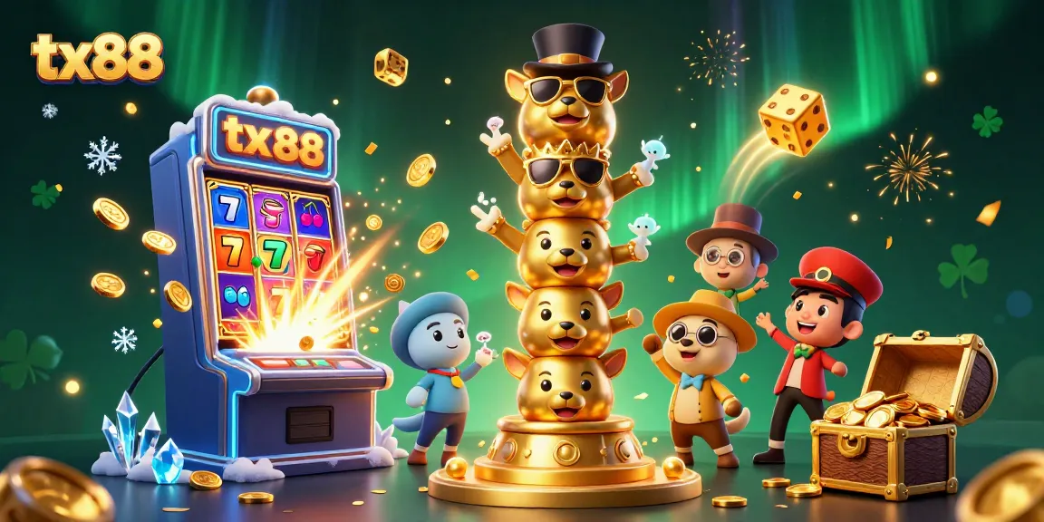 Experience the thrilling tx88 casino world with vibrant characters, slot games, and winning moments.