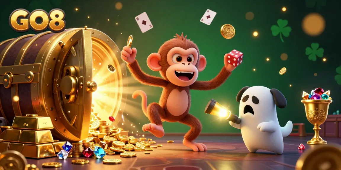 Engage with GO8’s thrilling casino atmosphere, tracking a mischievous monkey amidst golden treasures.
