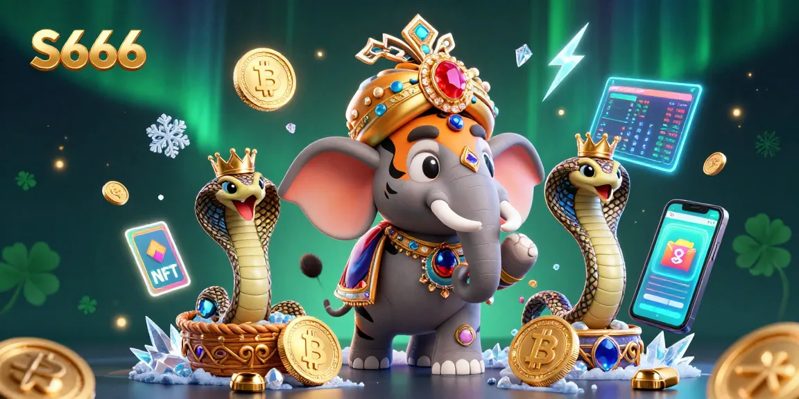 Experience the thrill of winning with S666 in a vibrant, action-packed casino scene filled with glittering treasures.