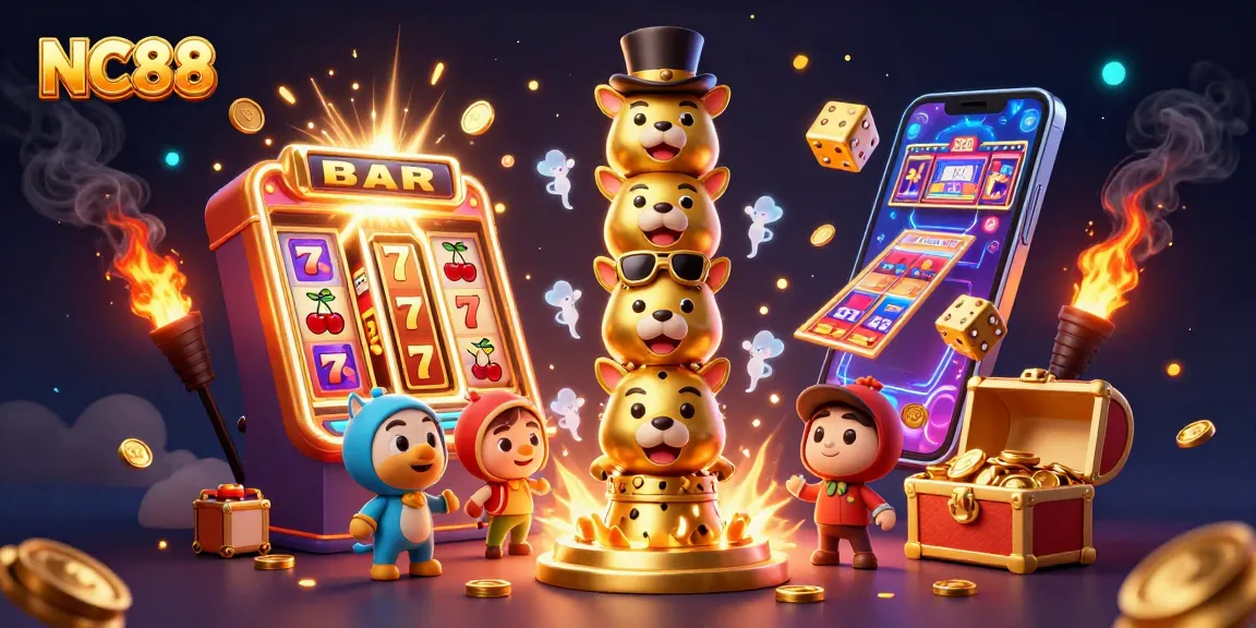 Experience the thrill of winning at NC88's vibrant casino with enchanting slot games and lively animations.