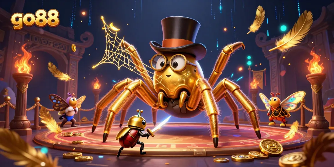 Experience exciting gameplay at go88 with a dynamic casino scene featuring colorful characters and rich elements.