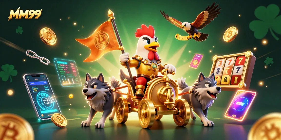 Experience thrilling gameplay with MM99's dynamic casino elements in this vibrant illustration.