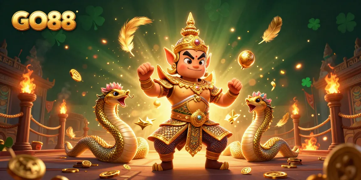 Join the excitement at GO88 with a dynamic illustration of vibrant casino adventures and gaming thrills.