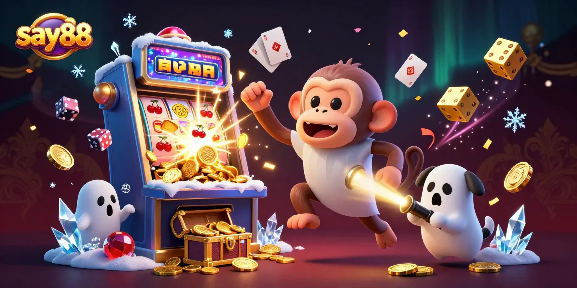 Experience the excitement of say88 in this vibrant casino scene with dynamic elements and colorful characters.