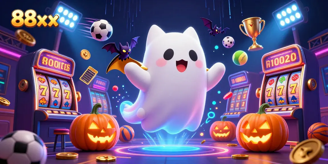 Experience the thrilling adventures of 88xx with a ghost cat and gaming elements in a haunted casino