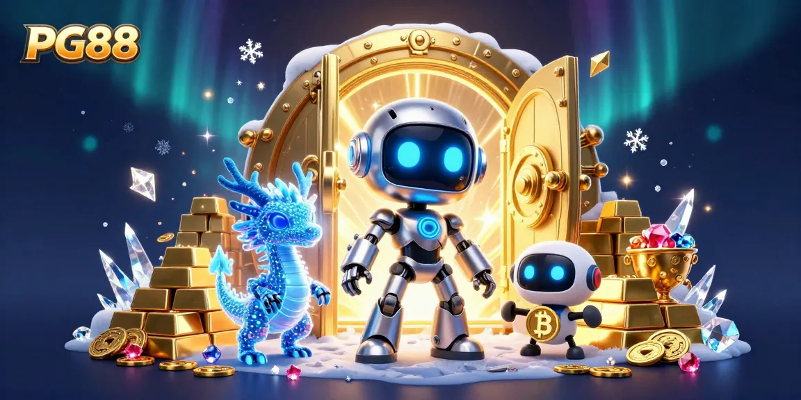 Experience exciting PG88 gaming adventures with a vibrant 3D illustration featuring mystical characters and treasures.