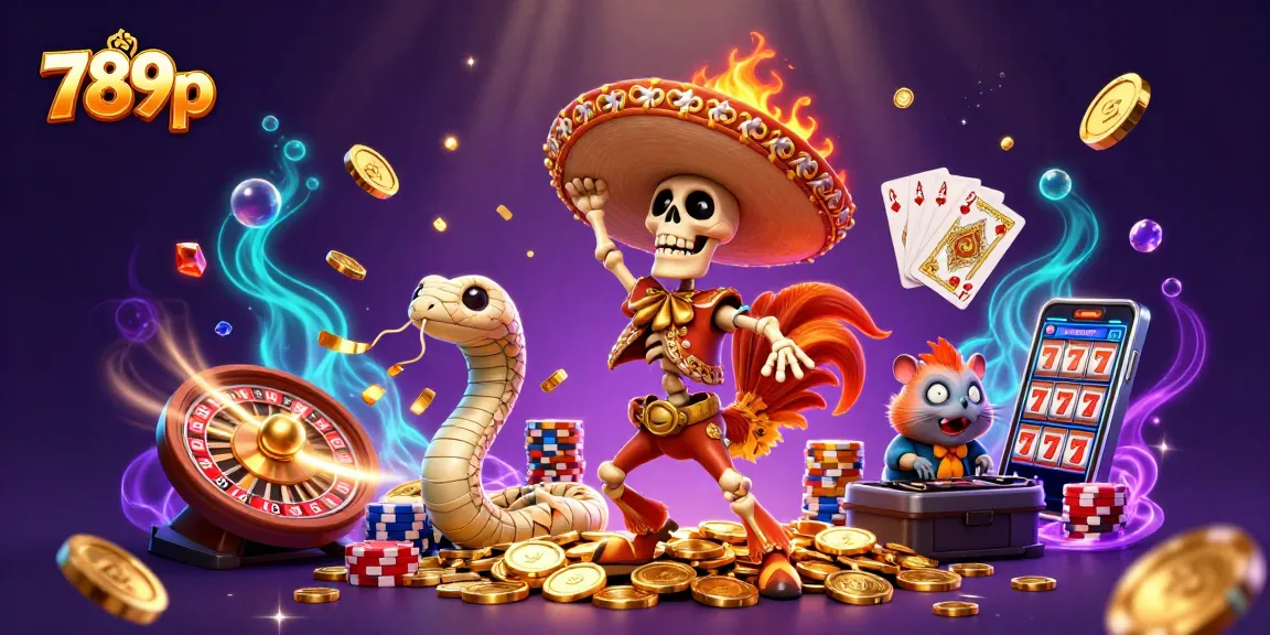 Experience thrilling wins with the 789p jackpot celebration featuring a dancing rooster and golden treasures.