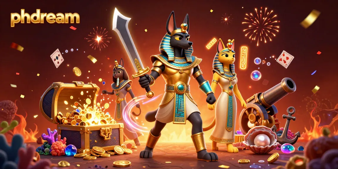 Experience the excitement of phdream with Anubis, Bastet, and dynamic casino elements.