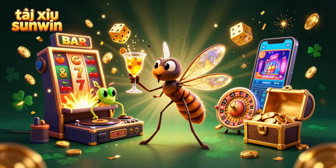 Engage in the thrilling adventures of tài xỉu sunwin with this lively casino mascot scene.