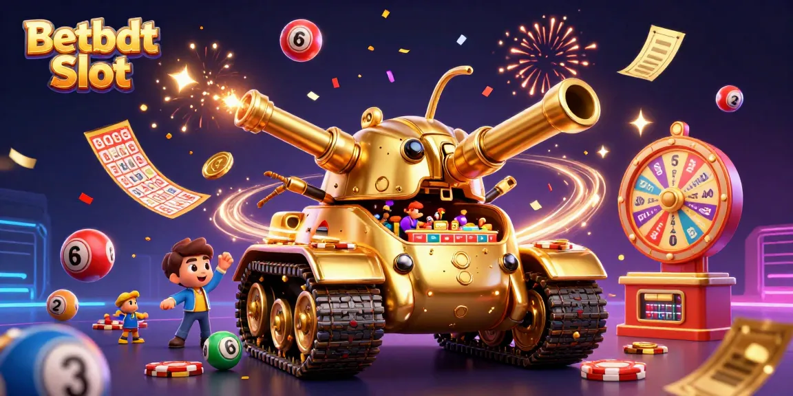 Experience exciting gameplay and big wins with Betbdt Slot in this vibrant casino-themed illustration.