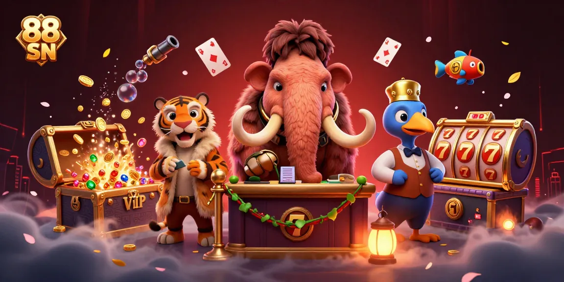 Experience thrilling action at 88 SN with vibrant casino elements and exciting characters.