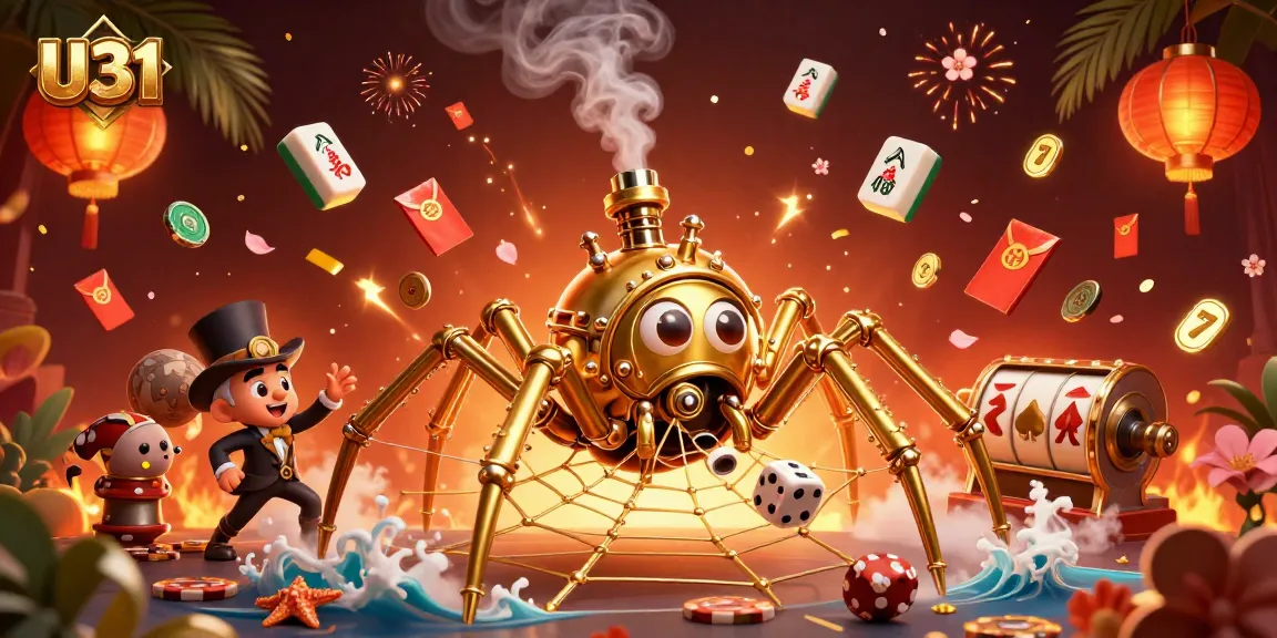 U31 showcases vibrant 3D casino elements, combining steampunk visuals with slots and lucky symbols.