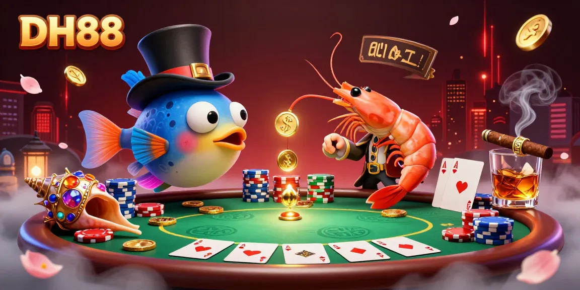 Experience thrilling gameplay with DH88, featuring engaging poker elements and vibrant cash rewards in a dynamic 3D scene.